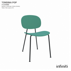 Sedia Tondina Pop rivestita by Infiniti Design