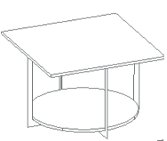 Tavolino quadrato 
